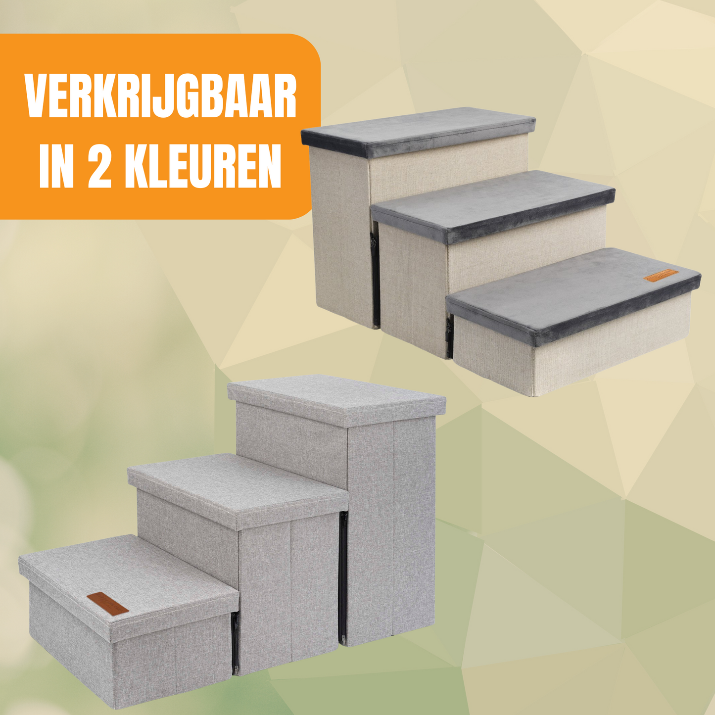 Hondentrap Stevig Model 2025 Met Opbergruimte - Trap Hond - tot 60 KG - Grijs