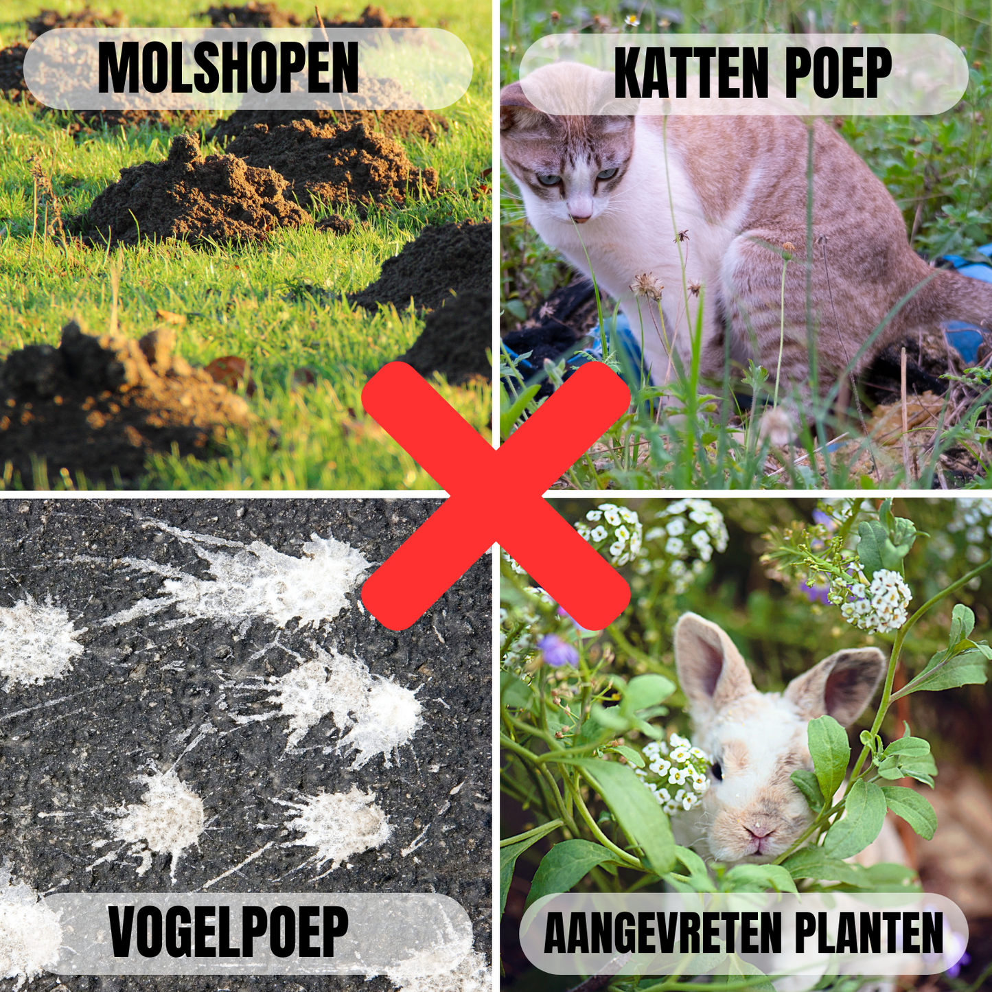 Ultrasone Kattenverjager en Mollenverjager Op Zonneenergie