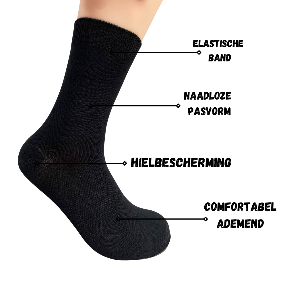 Bamboe FreshFit™ Sokken Zwart 3 Paar - Maat 41-46