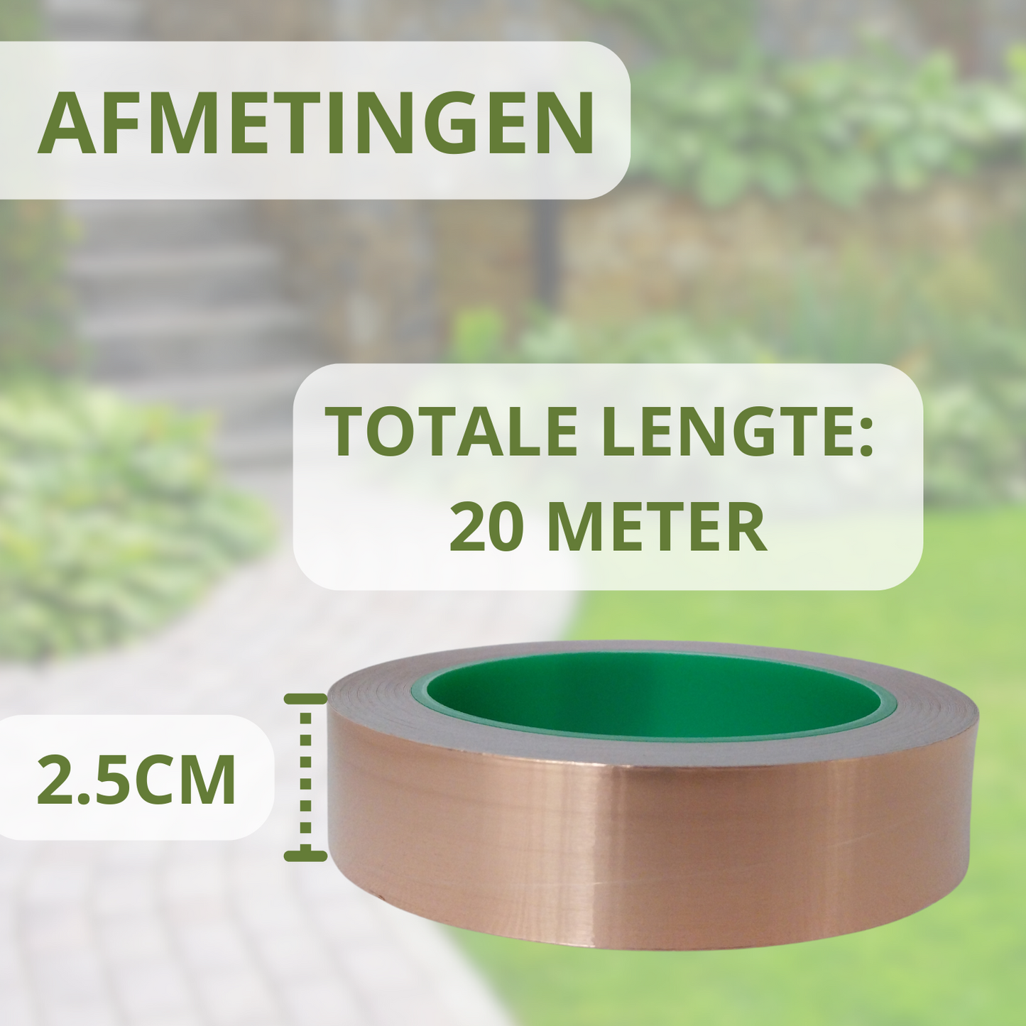 Coopley - Kopertape voor Slakken - Slakkentape Ongediertewering - Tape Voor Slakken Tegen Te Houden - 20 Meter