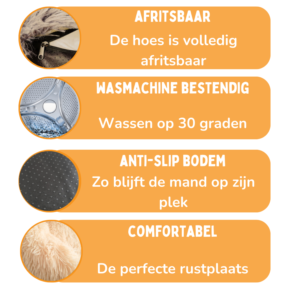 By Cee Cee Hondenmand Donut Premium - Hondenkussen - Bruin