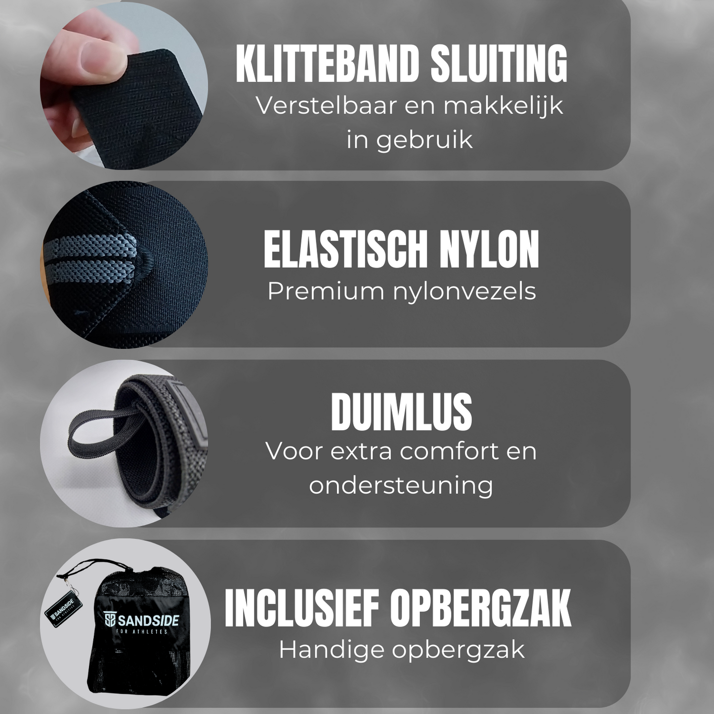 Sandside Wrist Wraps Premium voor Crosstraining en Fitness