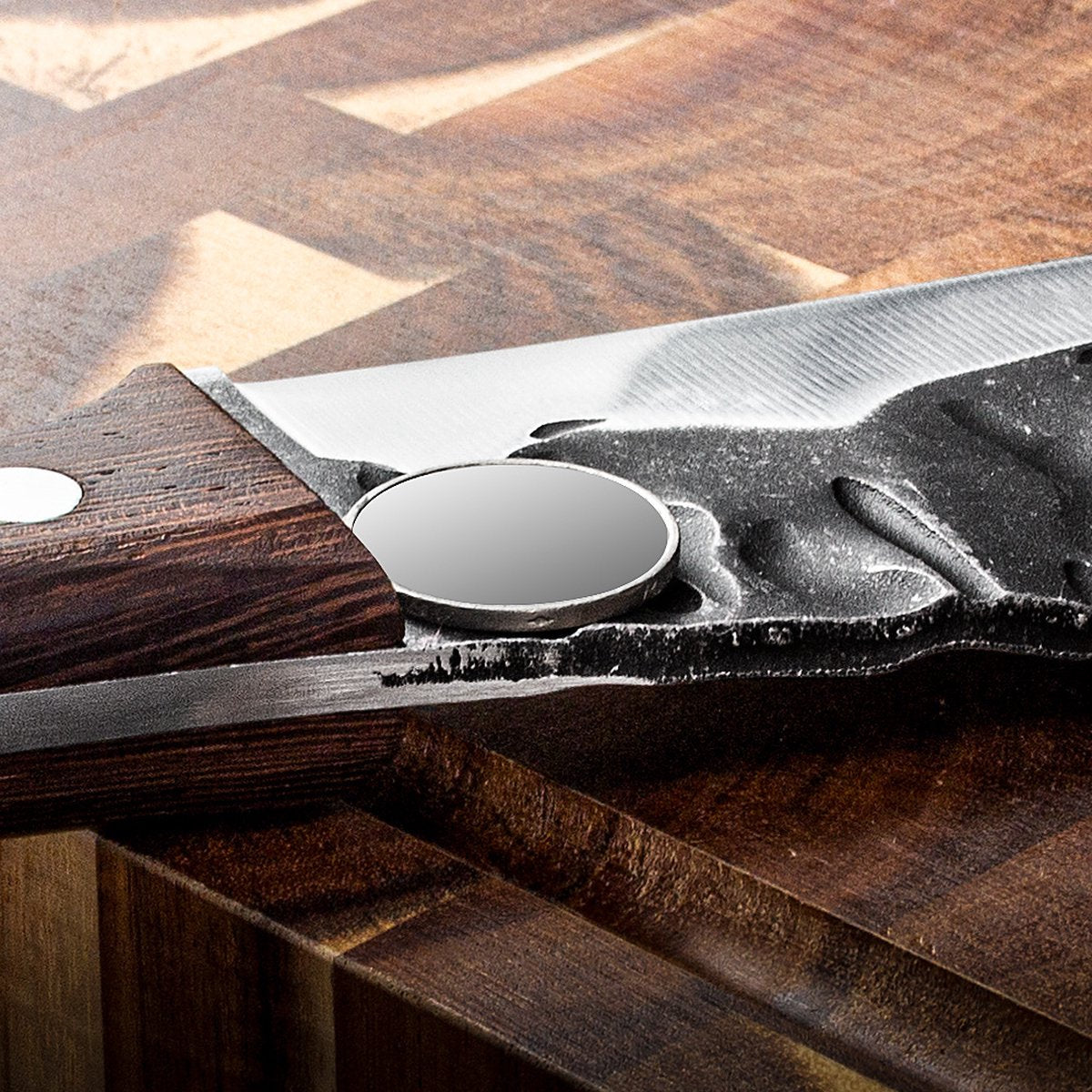 T&M Knives® – Kochmesser aus gehämmertem Stahl