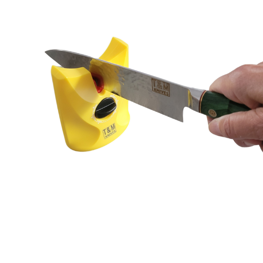 Messenslijper houd jou messen goed scherp en zorgt er ook nog voor dat je veiliger kan koken