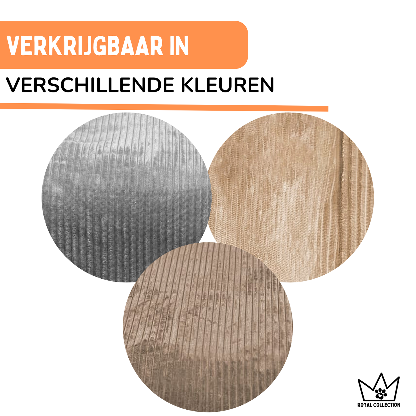 By Cee Cee Origineel Orthopedisch Hondenkussen Rib Donkerbruin - Royal Collection 100x70 - Bubble Foam