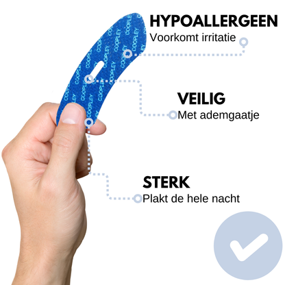 Anti Snurk Mondtape & Neusstrips  Hypoallergeen