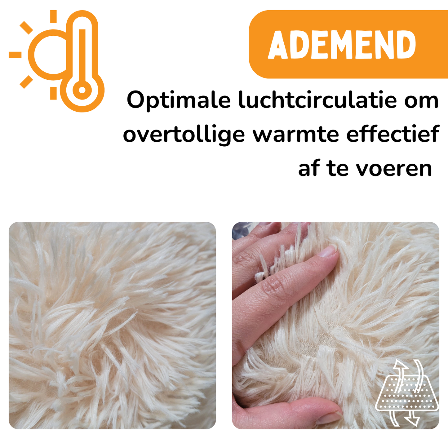 Autostoel Fluffy - De Ideale Hondenstoel Voor Onderweg - Beige M Achterbank