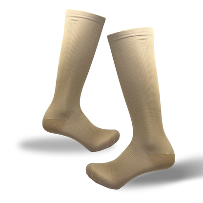 Sandside Compressiekousen Beige - 1 Paar