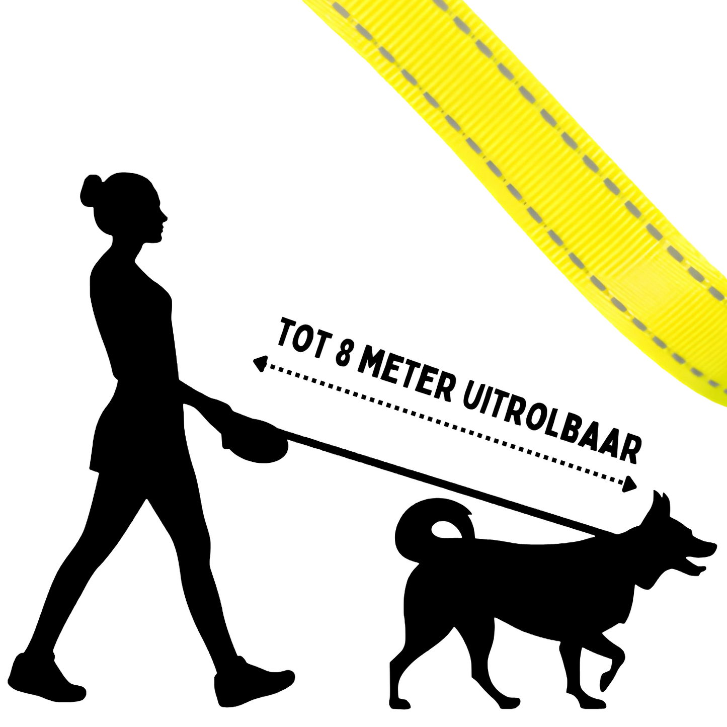 By Cee Cee Hondenriem 8 Meter - Looplijn voor Hond Tot 50KG - NIEUW!