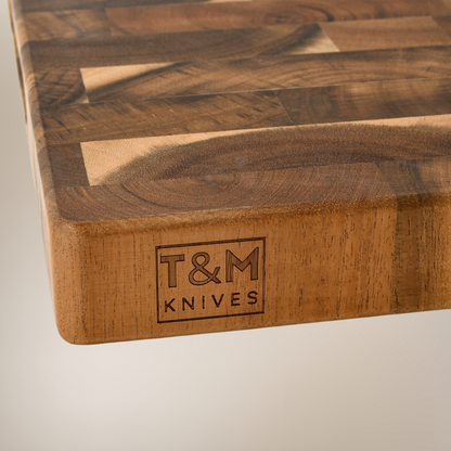 T&amp;M Knives Akazien-Premium-Schneidebrett aus Holz