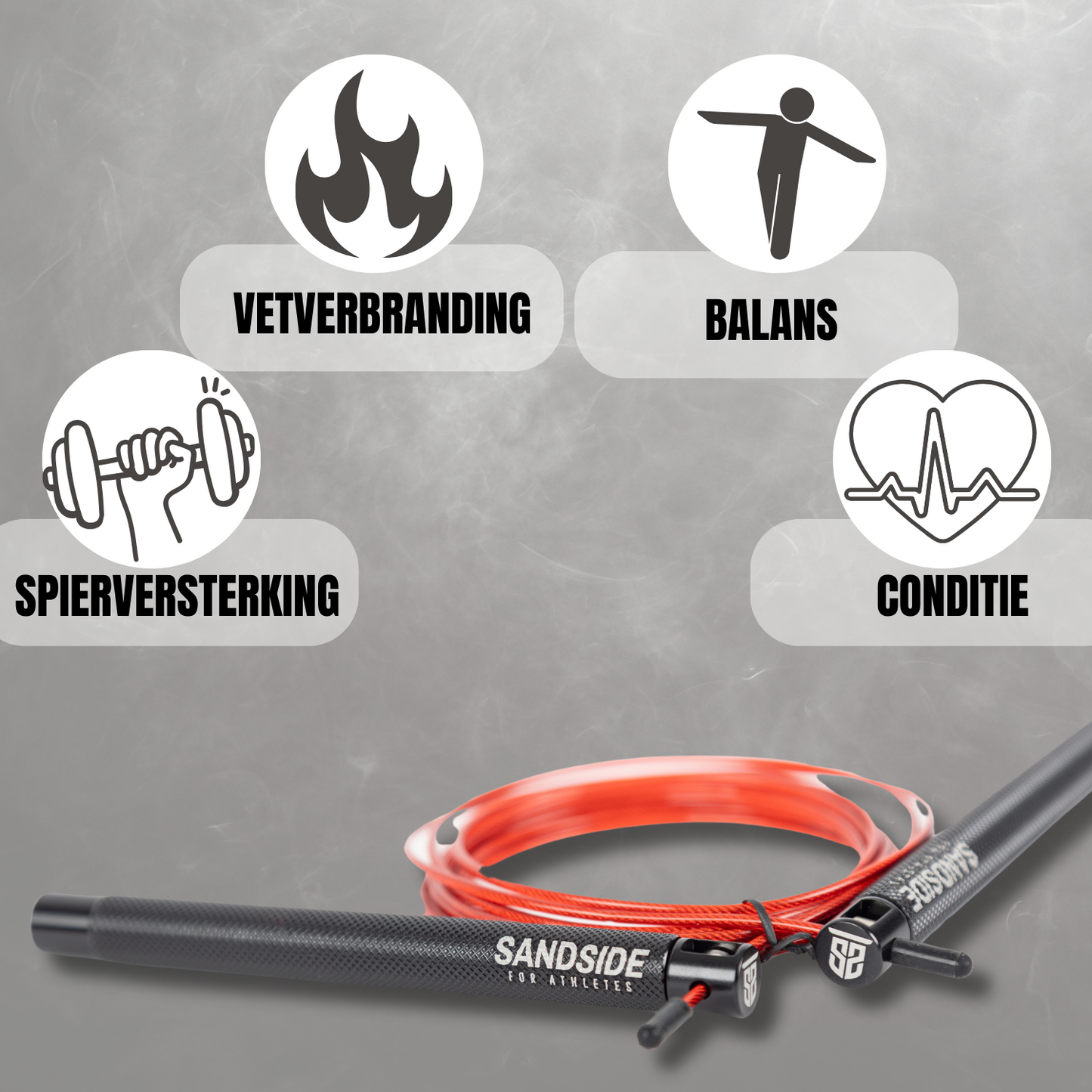 Sandside - Professioneel Crosstraining & Fitness Springtouw – Jump Rope – Speedrope