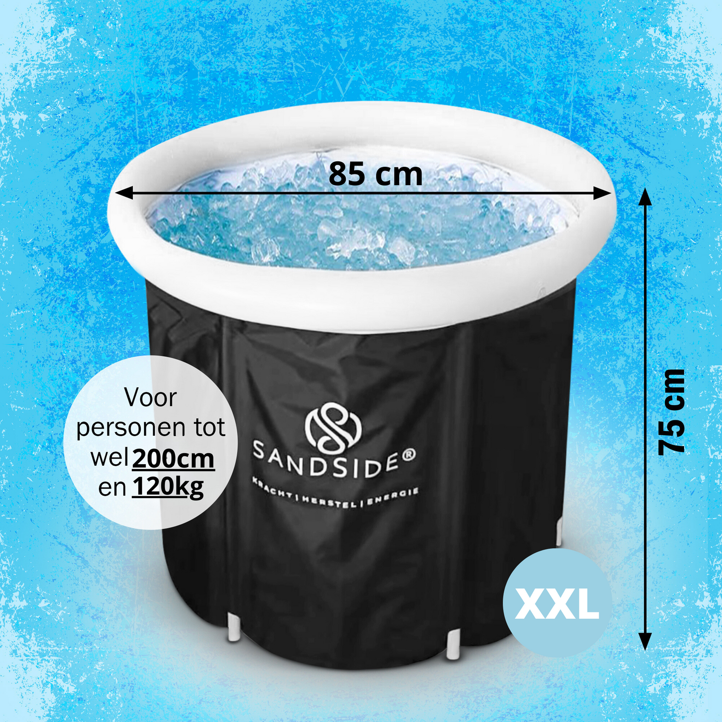 Sandside IJsbad 2024 - Opvouwbaar Bad - Ice Bath - Zitbad Voor Volwassenen - Bath Bucket - Inklapbaar bad - Wim Hof