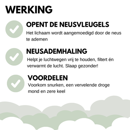 Anti Snurk Mondtape & Neusstrips  Hypoallergeen