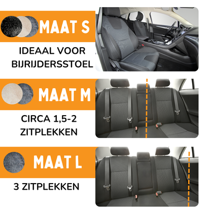 Autostoel Fluffy - De Ideale Hondenstoel Voor Onderweg - Zwart M Achterbank