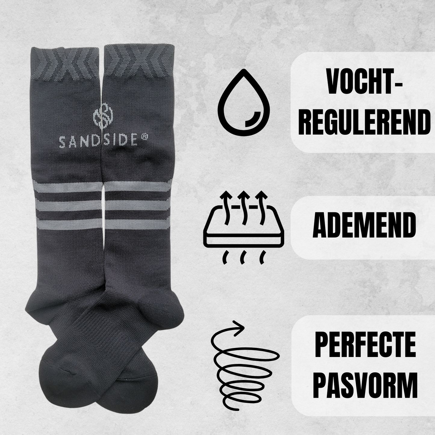 Compressiekousen Premium Sport Athletic - 2 Paar Unisex