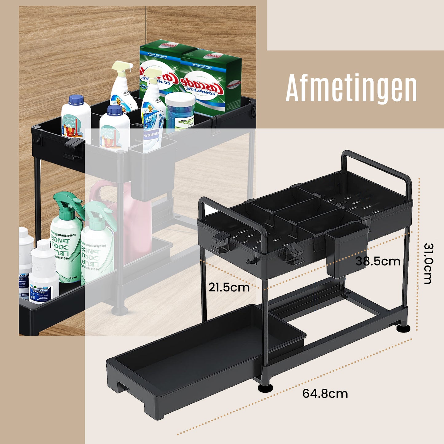 Waschbeckenschrank-Organizer – Küchenregal – Küchen-Organizer