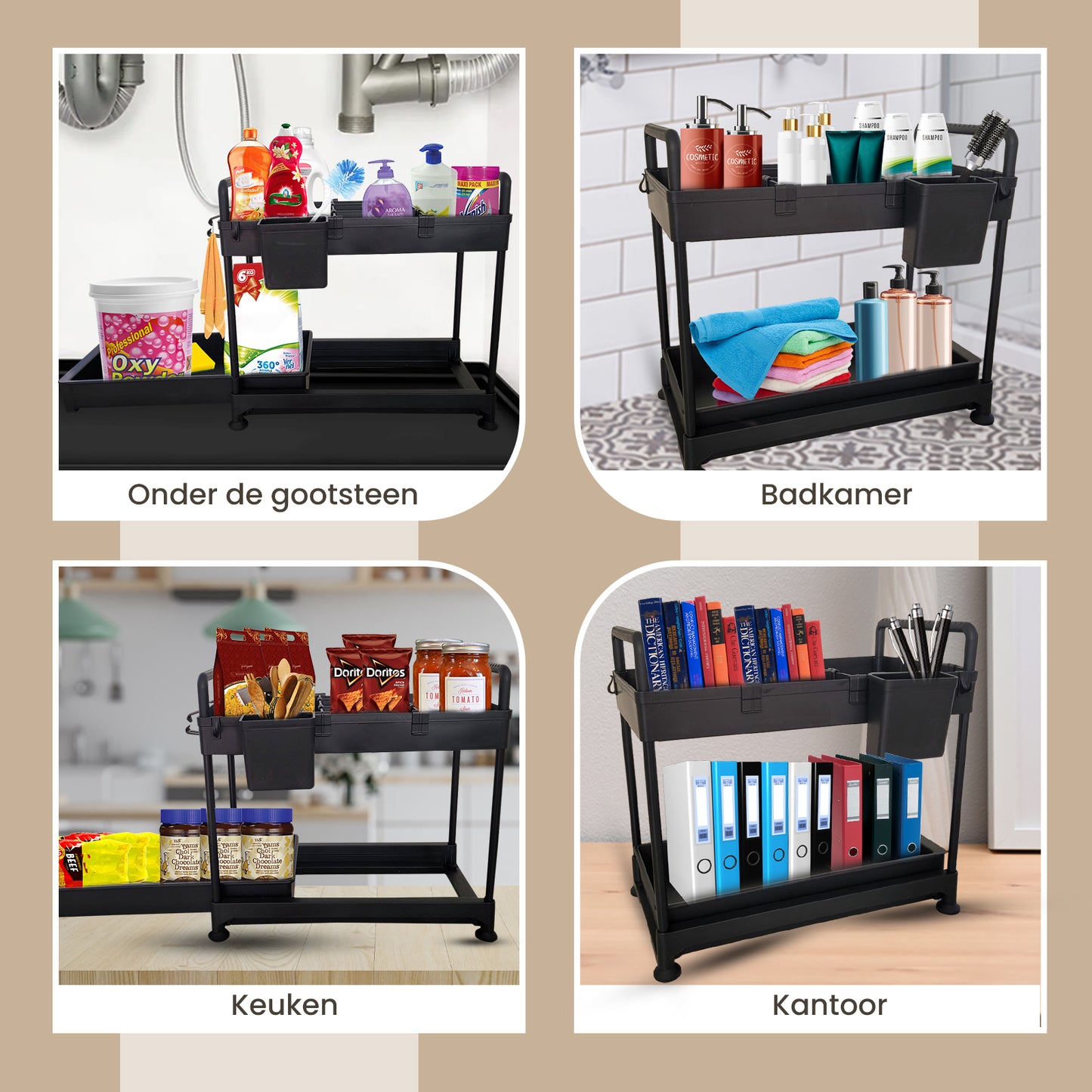 Waschbeckenschrank-Organizer – Küchenregal – Küchen-Organizer