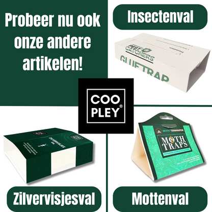 Coopley - Zilvervisjesval - Zilvervisjes Bestrijden - Zilvervisjes Vallen - Effectief - Zilvervisjes Val - Papiervisjes Bestrijden - 4 Stuks