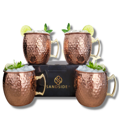 Moscow Mule Bekers Premium – Cocktail Glazen - Luxe Giftset Cadeau