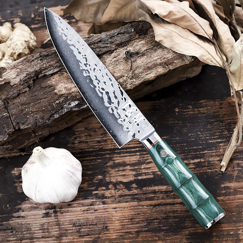 T&M Knives® - Damascus Mes Kiritsuke en Nakiri Parelmoer