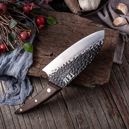 T&M Knives® -  Hakmes Viggos - Premium Koksmes Gehamerd Staal 32cm