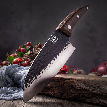 T&M Knives® -  Hakmes Viggos - Premium Koksmes Gehamerd Staal 32cm