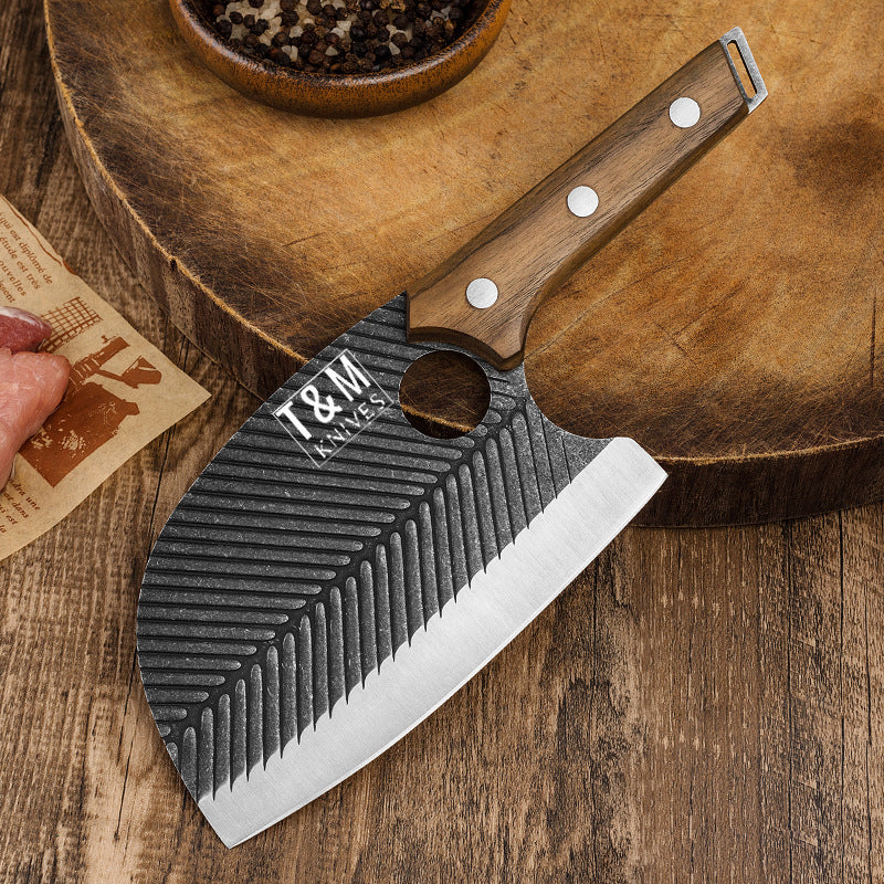 T&amp;M Knives® – Hackmesser Gydas – Luxuriöses gehämmertes japanisches Kochmesser