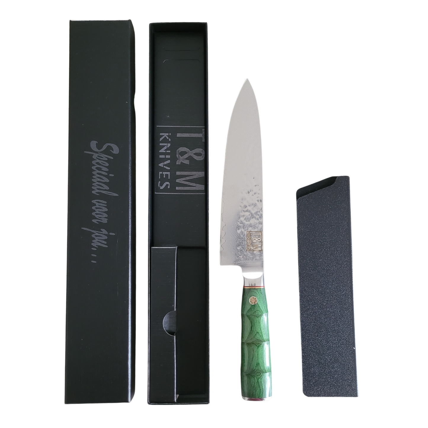 T&amp;M Knives® - Damastmesser Kiritsuke und Nakiri-Perlmutt