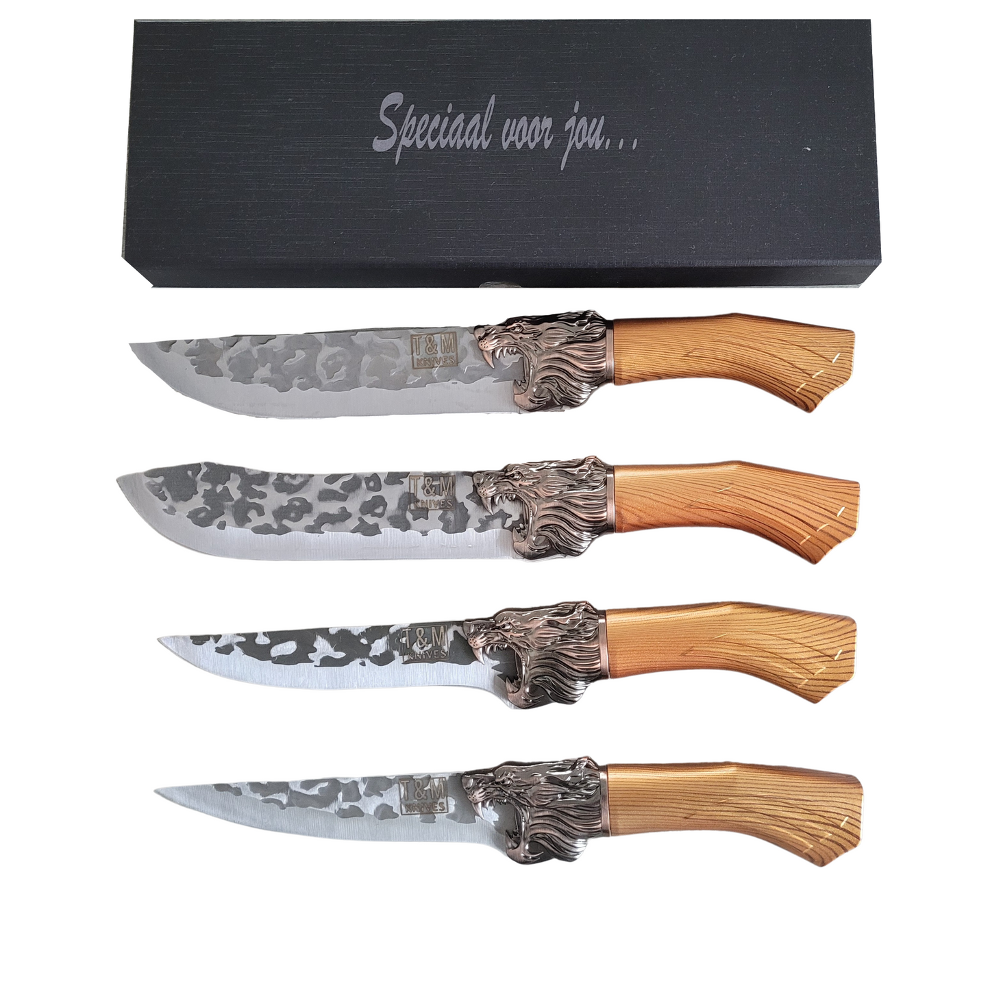 T&M Knives® - Tijger Messenset Professioneel 4-delig - Japanse Koksmessen