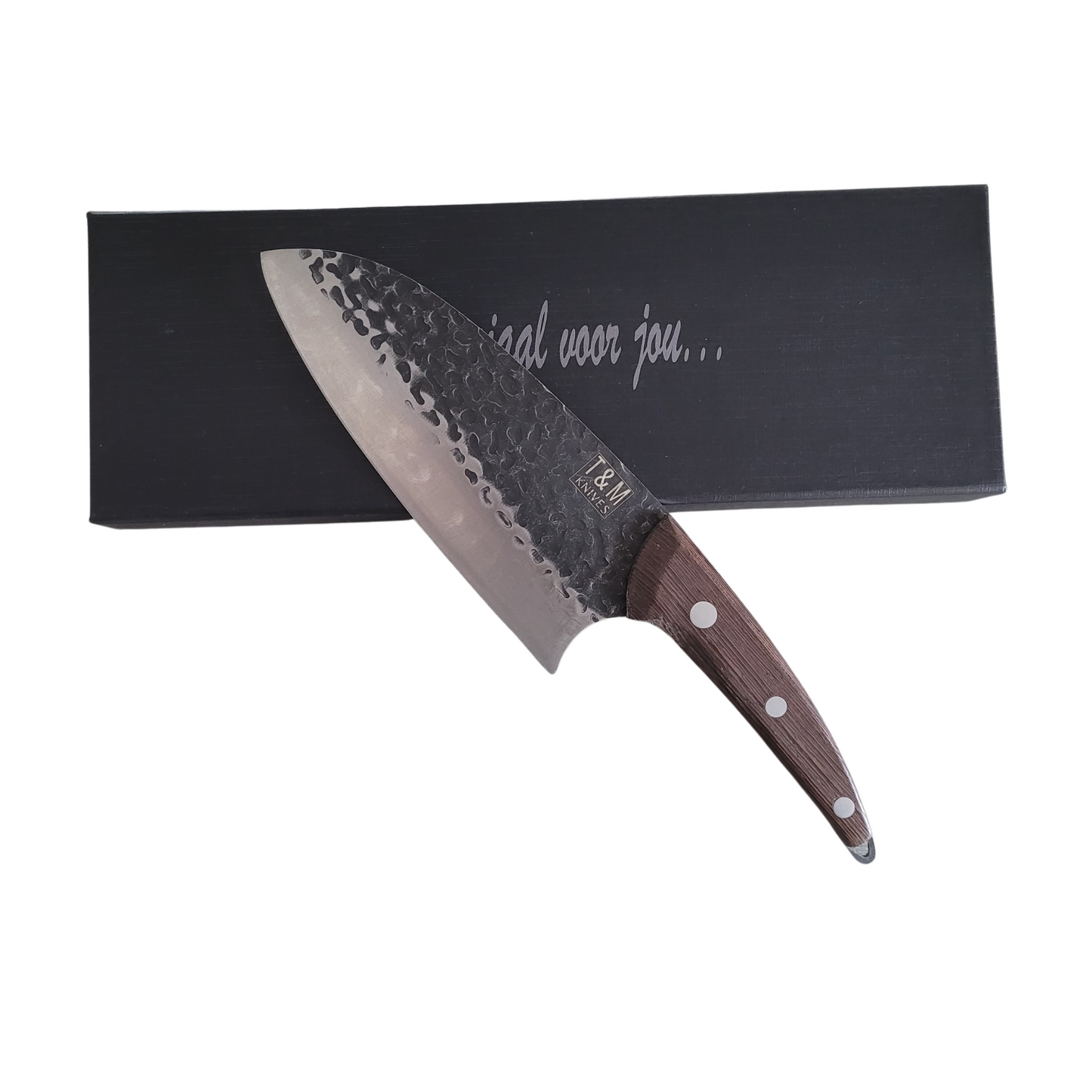 T&amp;M Knives® - Hackmesser Viggos - Premium-Kochmesser aus gehämmertem Stahl 32 cm