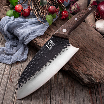 T&M Knives® -  Hakmes Viggos - Premium Koksmes Gehamerd Staal 32cm