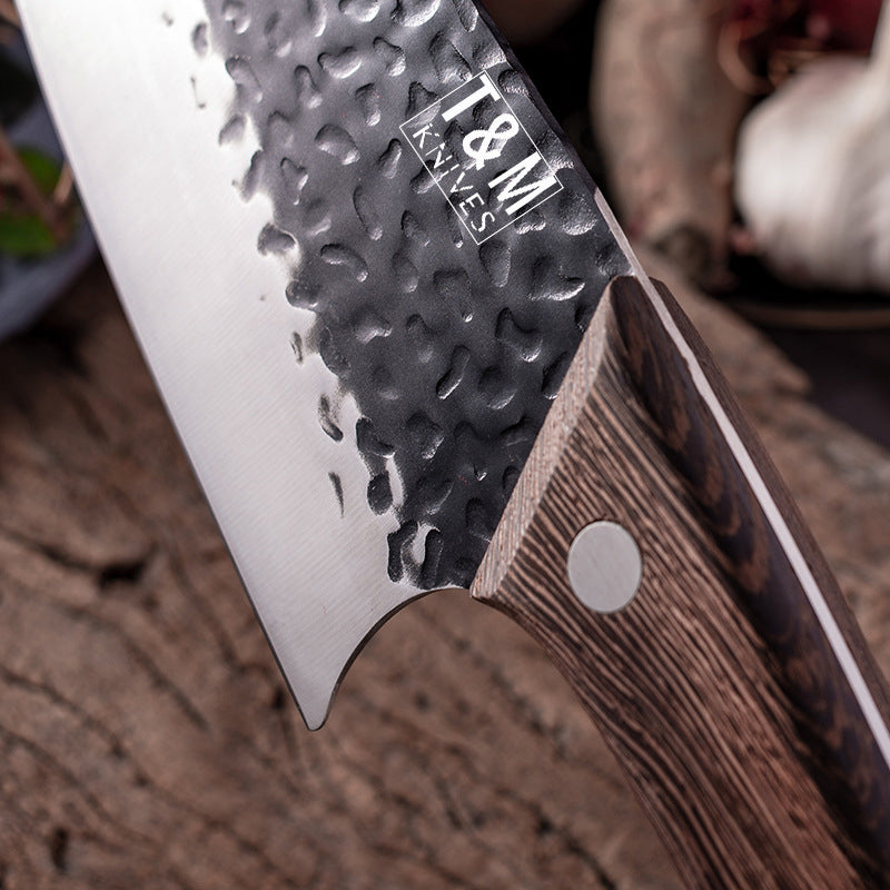 T&M Knives® -  Hakmes Viggos - Premium Koksmes Gehamerd Staal 32cm