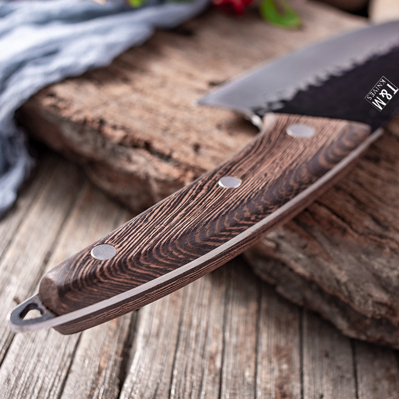 T&M Knives® -  Hakmes Viggos - Premium Koksmes Gehamerd Staal 32cm