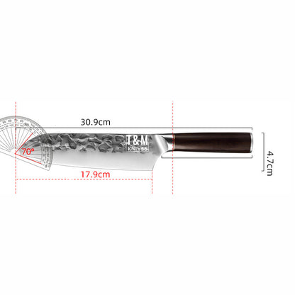 T&amp;M Knives® - Japanisches Kochmesser Bodils - Küchenmesser aus steinhartem Stahl 